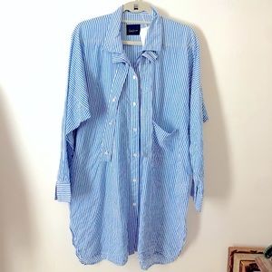 Regulation by Yohji Yamamoto boyfriend style striped shirt sz 3 US M-XL